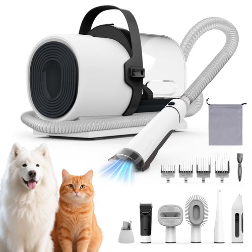 Dog Grooming Kit, 7In1 Dog Grooming Vacuum , 11000Pa Super Suction for Pet Hair,Grooming Vacuum for Shedding Grooming, Low Noise,